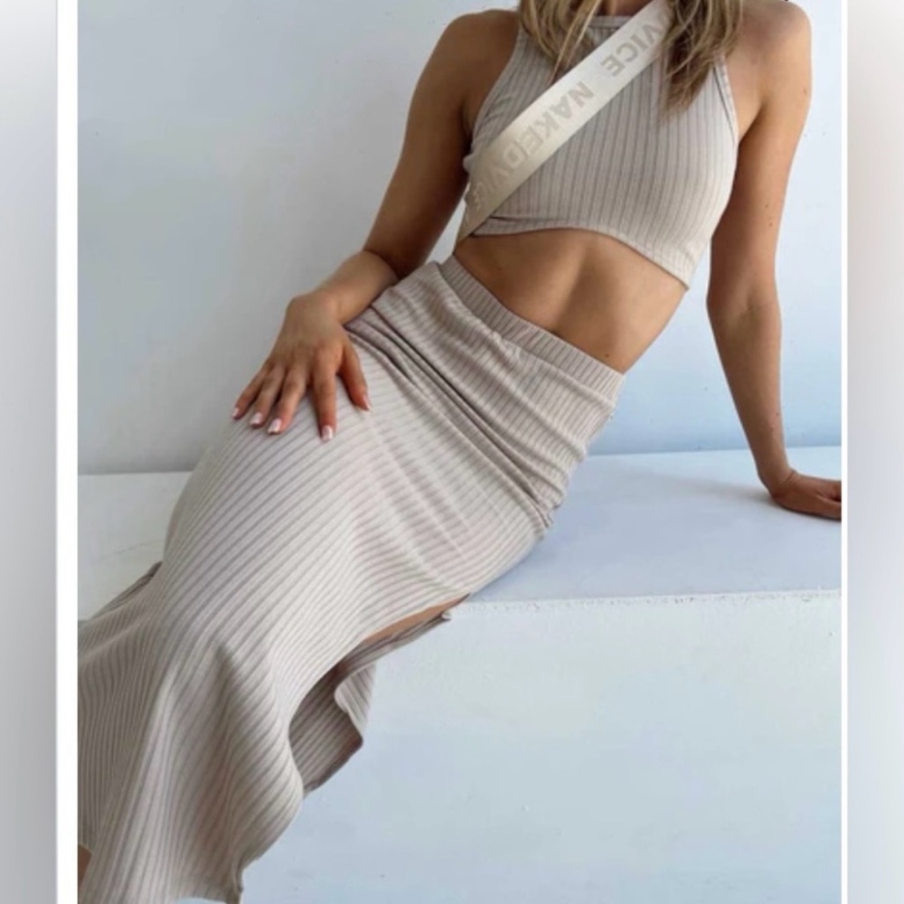 Princess Polly Cream Maxi Skirt Set